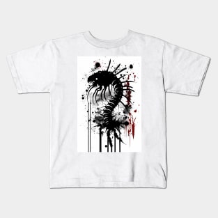 Centipede Ink Painting Kids T-Shirt